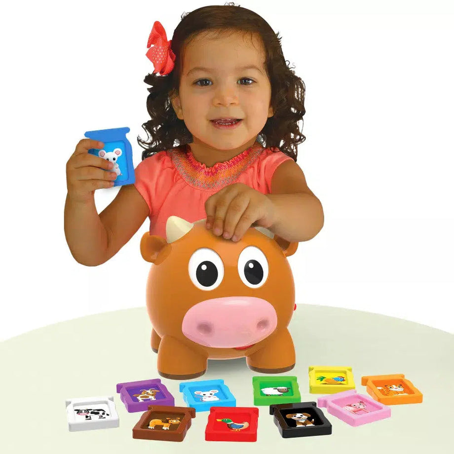 Fisher-Price Laugh & Learn Farm Animal Puzzle Shape Sorting Baby Toy with  Music & Sounds 