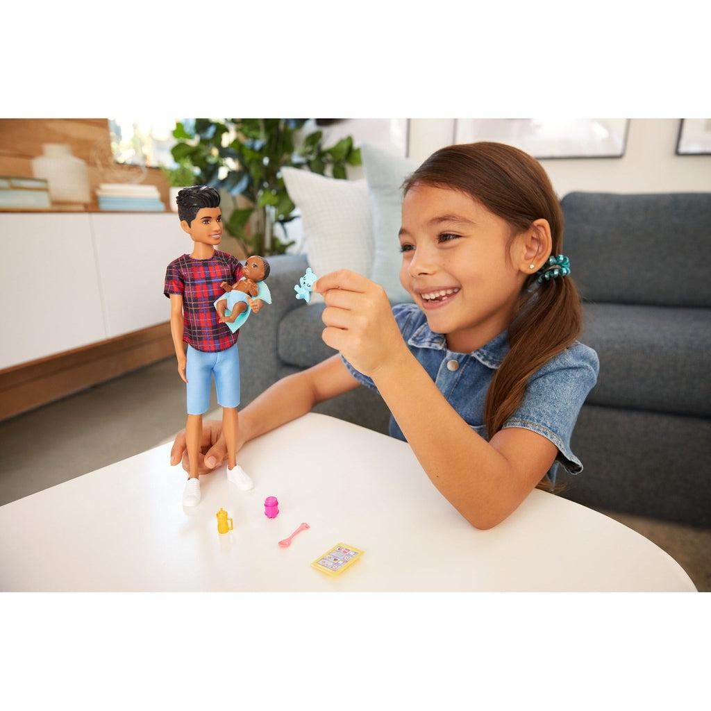 Young girl plays with Doll 4