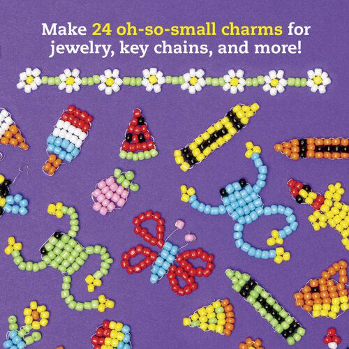 Many critters and items made from beads such as frogs and fruits