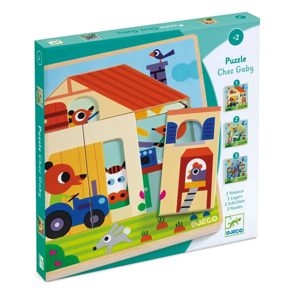 Chez Gaby - 3 Layer Puzzle-Djeco-The Red Balloon Toy Store