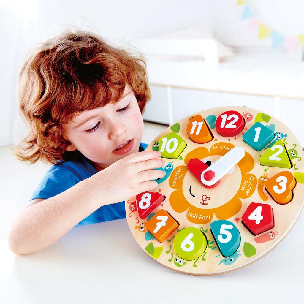 Chunky Clock Puzzle-Hape-The Red Balloon Toy Store