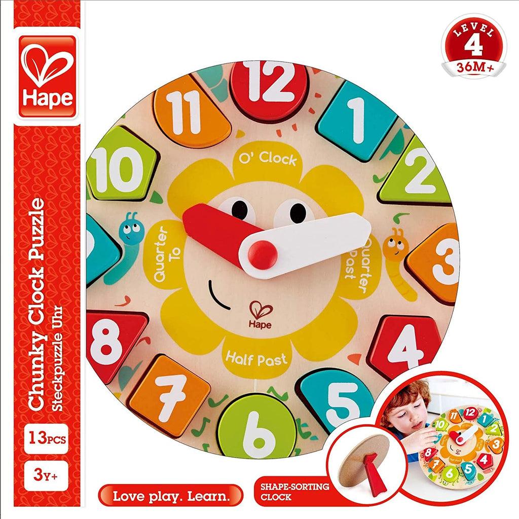 Chunky Clock Puzzle-Hape-The Red Balloon Toy Store