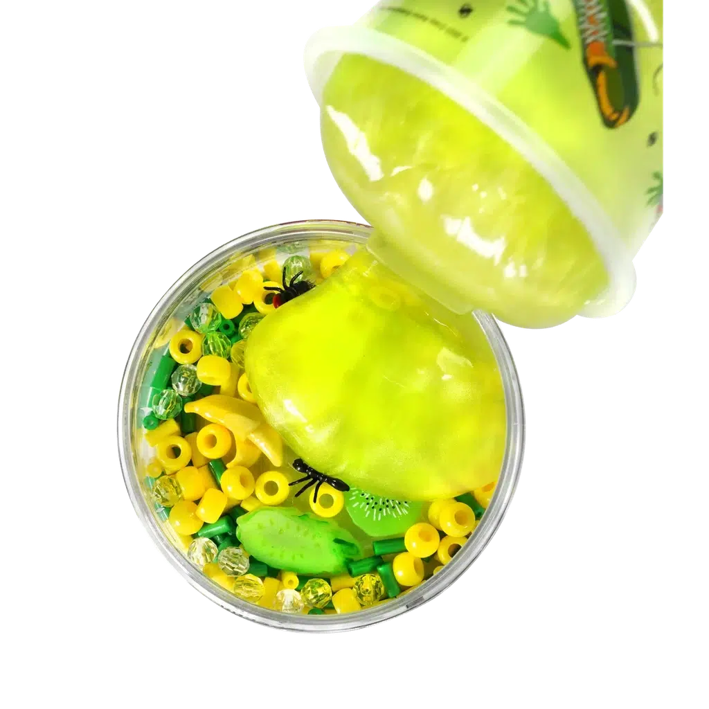 slime being mixed into the charms