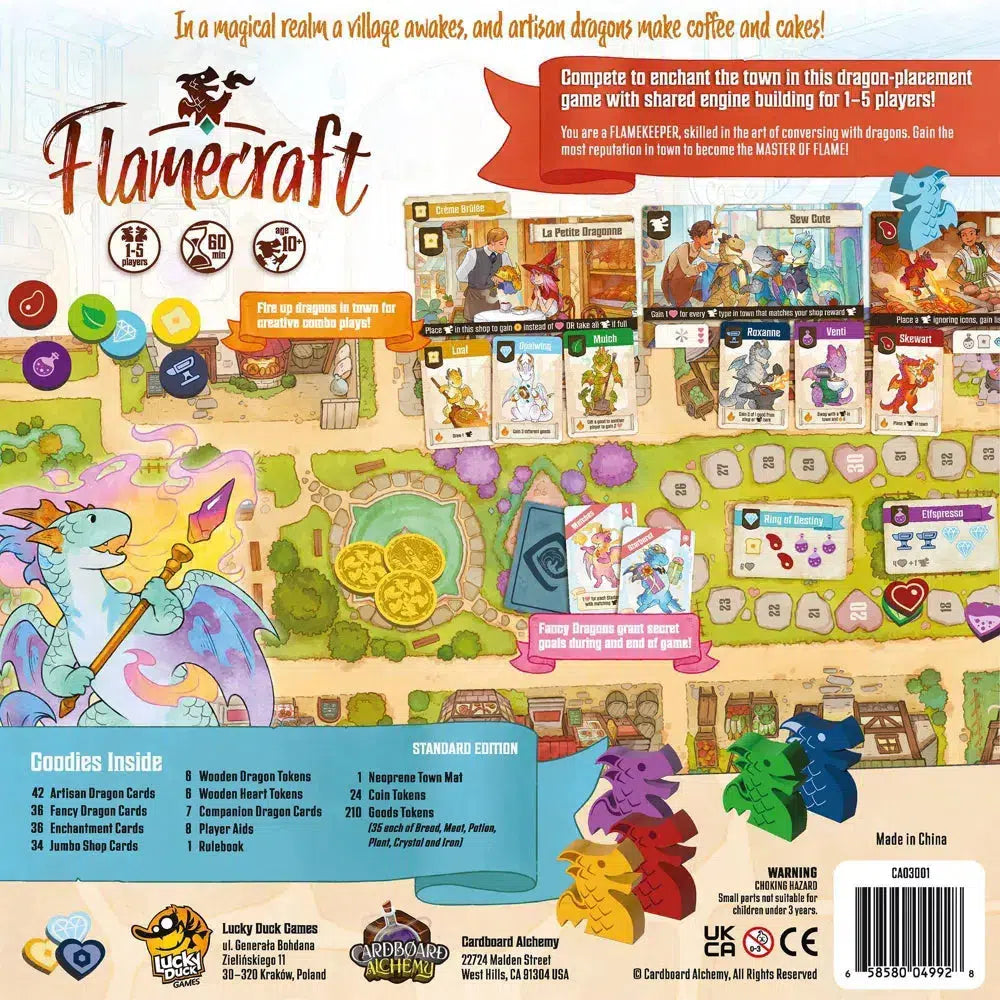 back of Flamecraft box