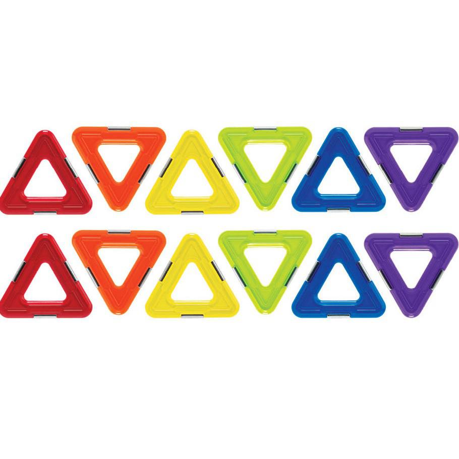 12 rainbow triangles that are magnetic for building