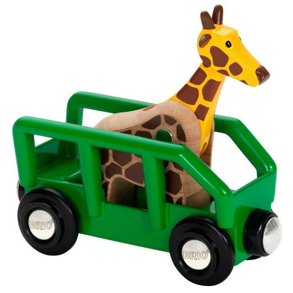 Giraffe and Wagon-Brio-The Red Balloon Toy Store