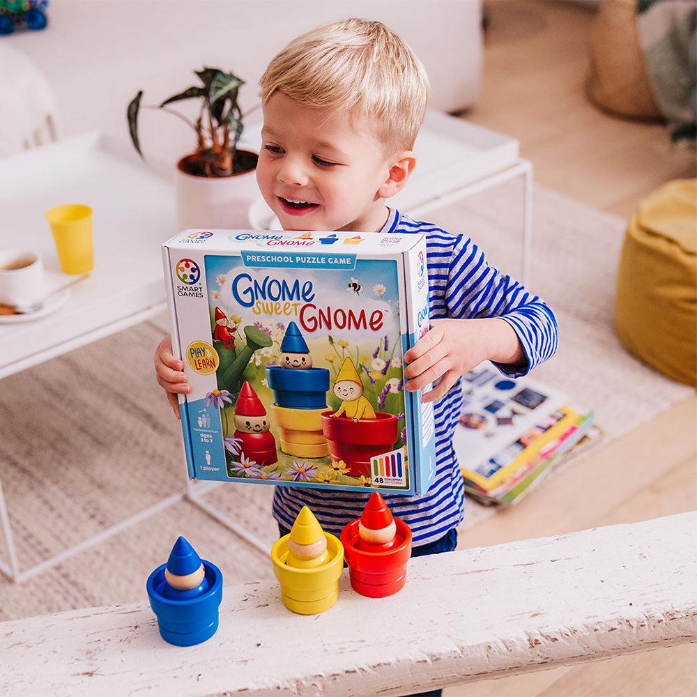 Child holding game box