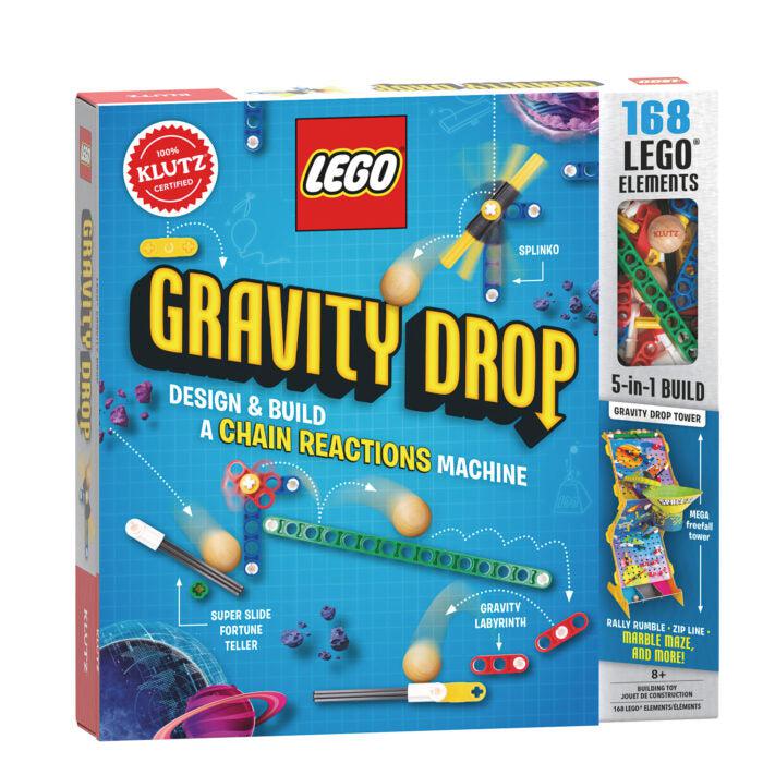 Lego Gravity Drop by Klutz. A kit with a book that contains legos and other items to make a marble maze and more