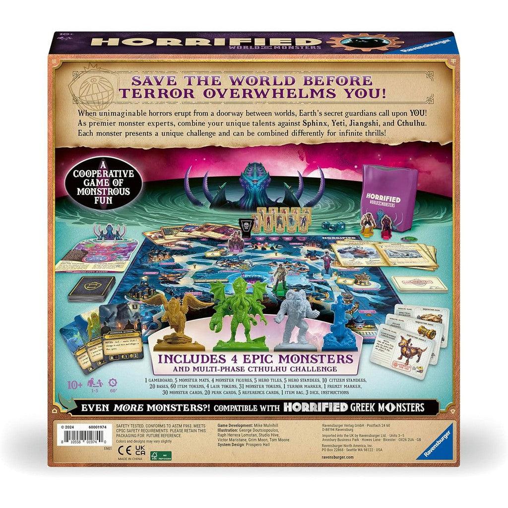 Discover the thrilling "Horrified: Greek Monsters," a cooperative strategy board game from Ravensburger Horrified. Face epic Greek monsters and unite to save the day. Perfect for ages 10 and up, this game promises engaging gameplay with stunning components for an unforgettable adventure.