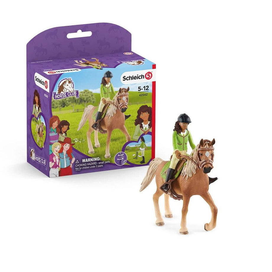 SCHLEICH - Figurine Kit d'équitation western d'Horse Club Hannah