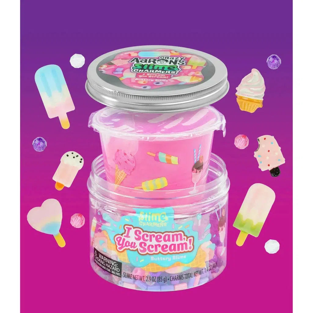 pink slime surrounded by ice cream charms