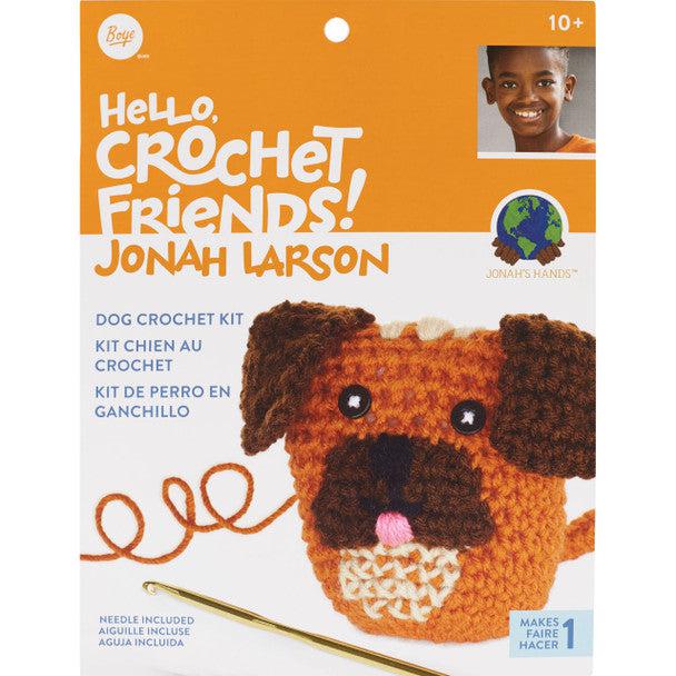 A kit that teaches you how to make a crochet dog. It comes with everything needed.