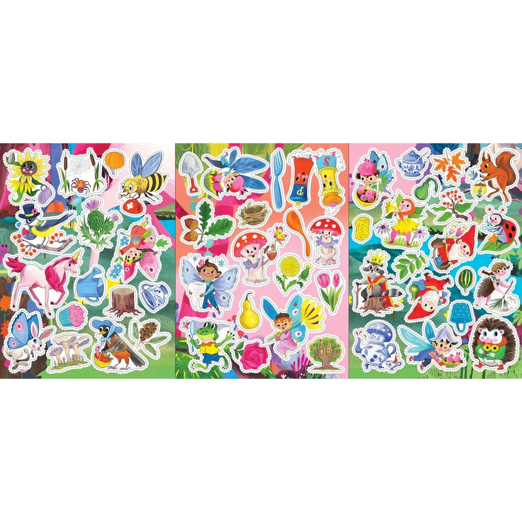 three sheets of magical creatures stickers