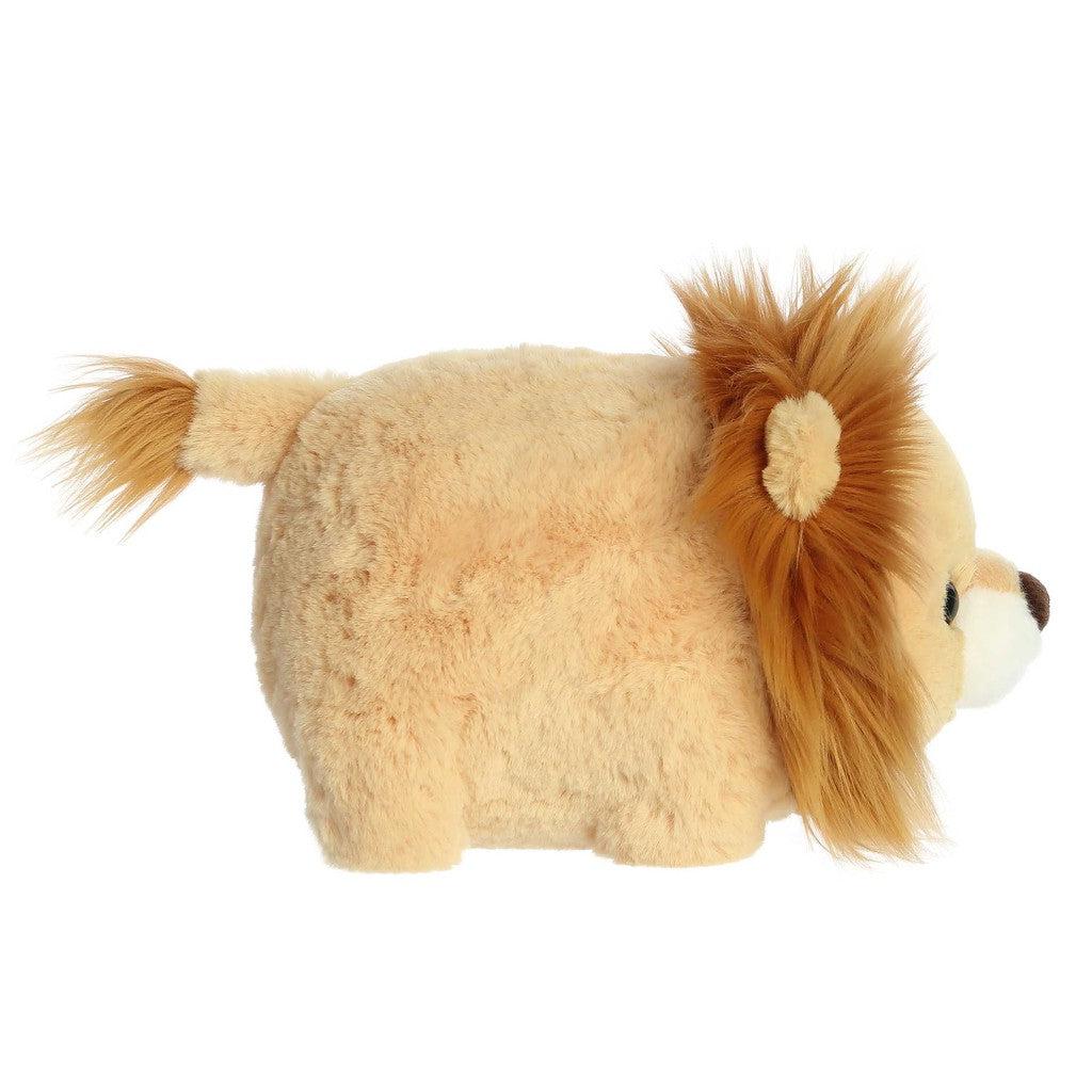 Side of Logan Lion plush