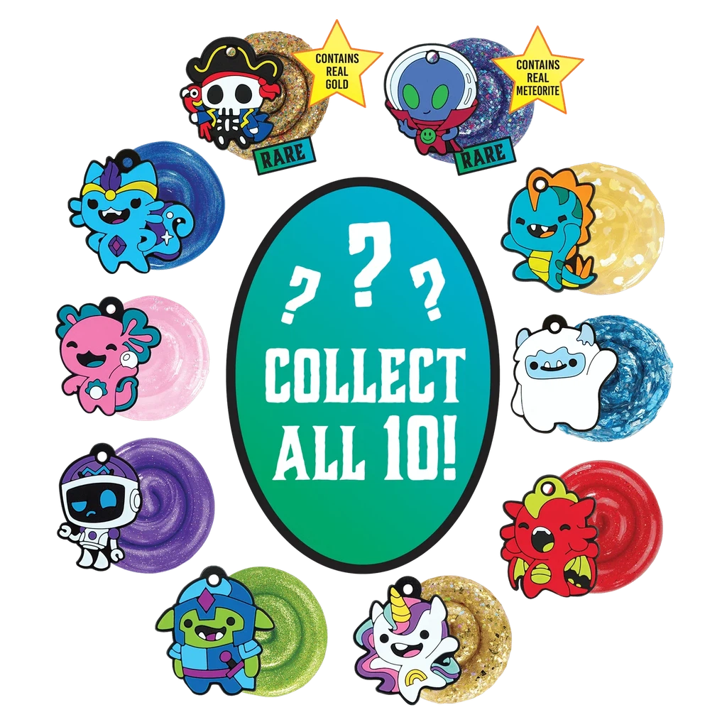 A visual list of all of the characters and putty you can get from these mystery tins.