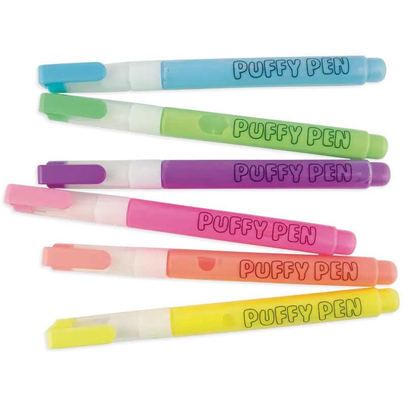 the six colors for ooly puffy pens