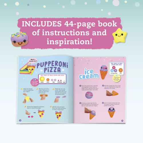 Showing 44-page book with instructions and inspiration