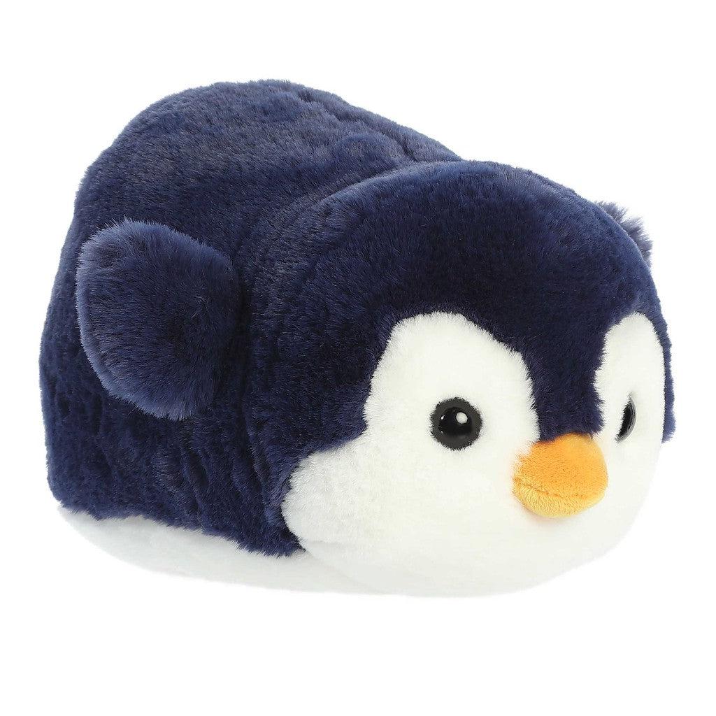 Part of the adorable Spudsters collection, this cuddly companion is a plush toy shaped like a penguin, featuring dark blue and white fur with a charming yellow beak.