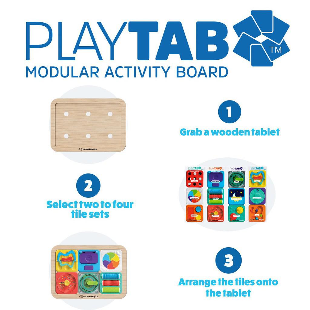 PlayTab - Modular, Sensory Activity Board and Tiles Bundle-Fat Brain Toy Co.-The Red Balloon Toy Store