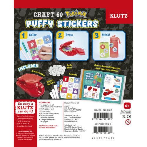 Back of Pokemon Puffy stickers book