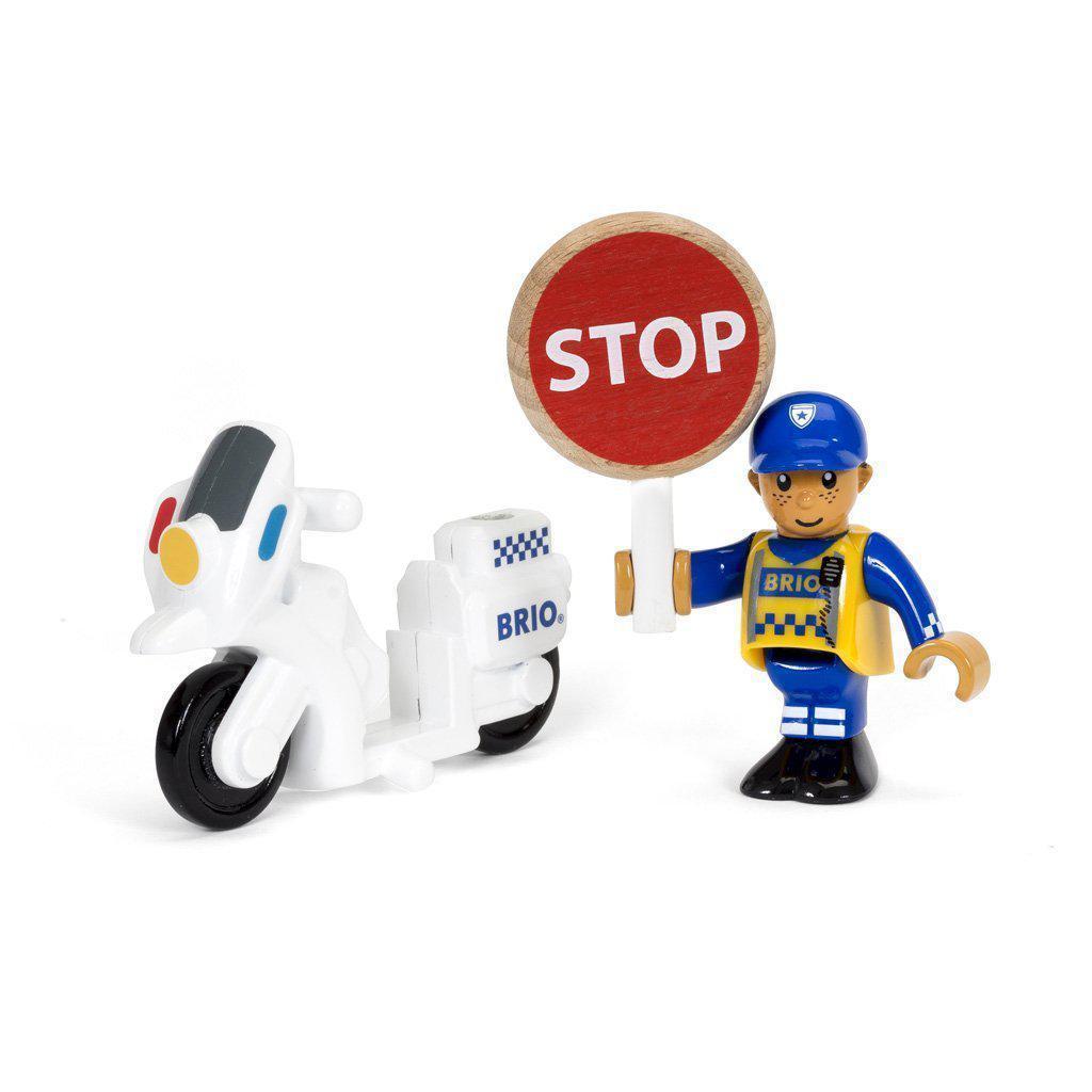 Police Motorcyclist-Brio-The Red Balloon Toy Store