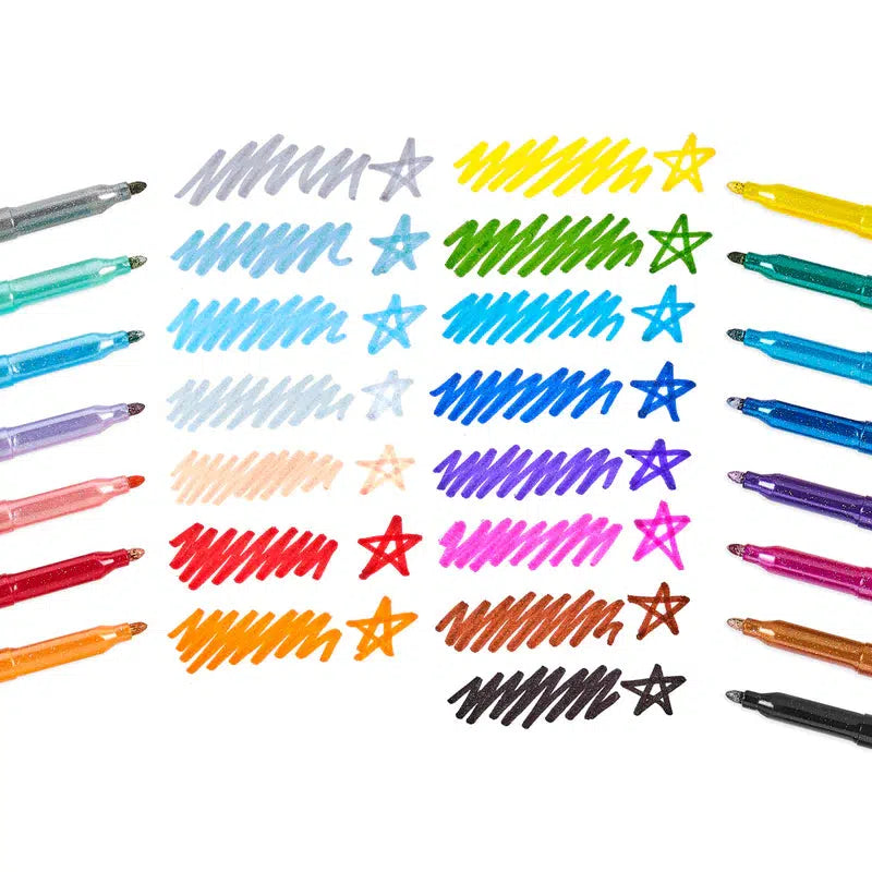 Swatches of the fifteen markers