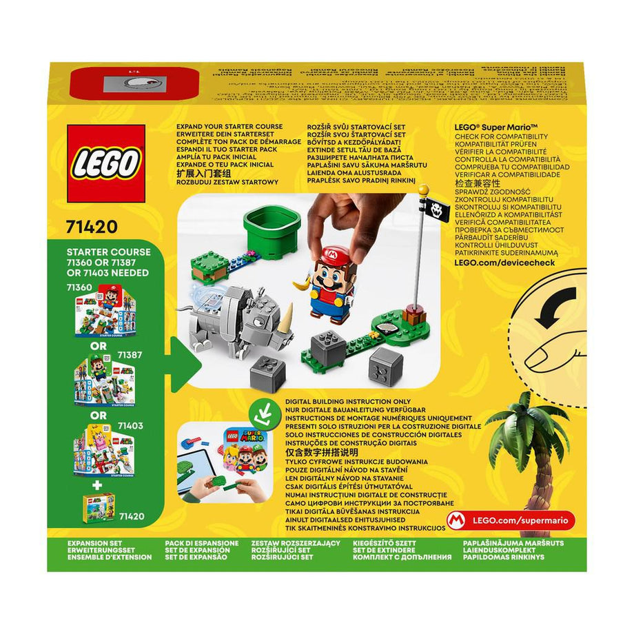 Lego Super Mario Rambi The Rhino Expansion Set Building Toy 71420 : Target