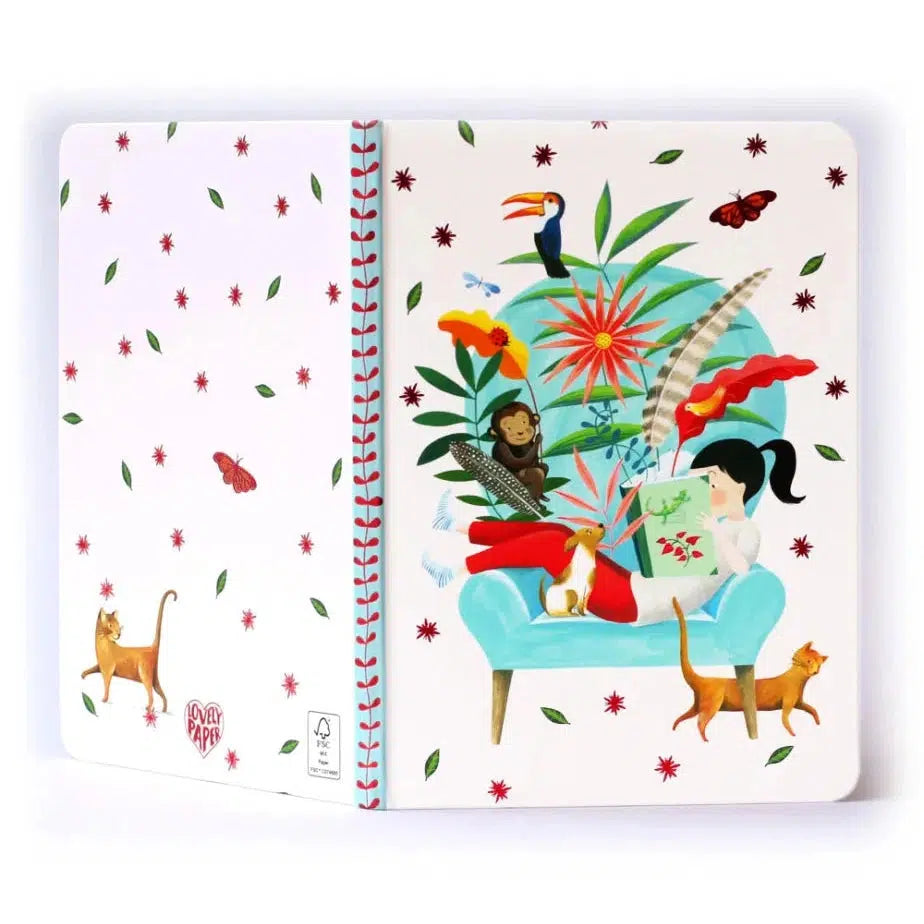 Sarah Sticker Notebook-Djeco-The Red Balloon Toy Store