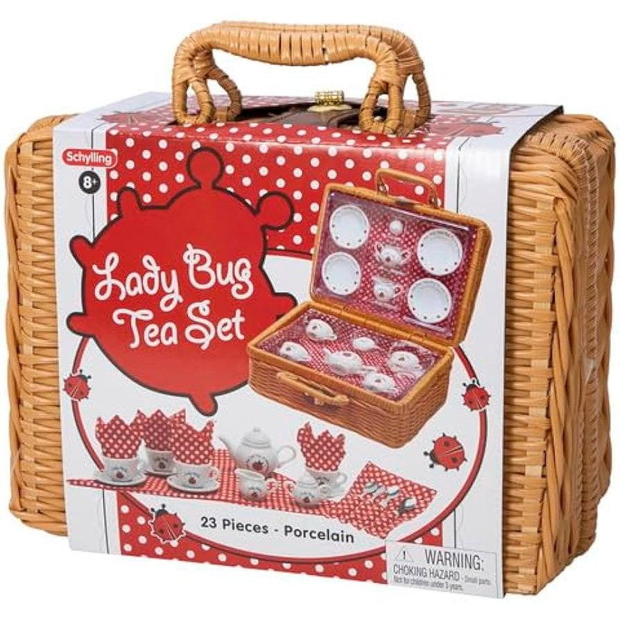 Schylling Ladybug Tea Set Basket-Schylling-The Red Balloon Toy Store