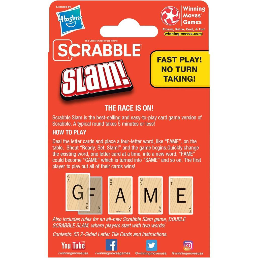 Back of Scrabble SLAM box