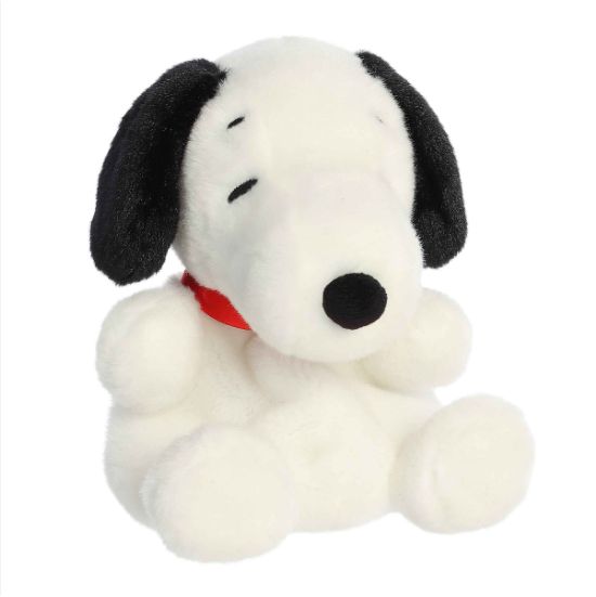 Snoopy Palm Pals plush from Aurora. Round plump version of Snoopy