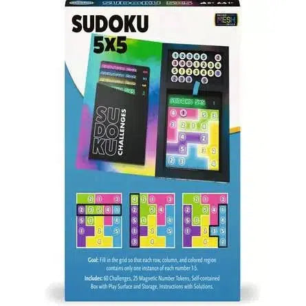 Box packaging for a Travel Game Sudoku, featuring brain-teasing challenges, grids, and magnetic number tokens. Perfect for on-the-go puzzle enthusiasts!.