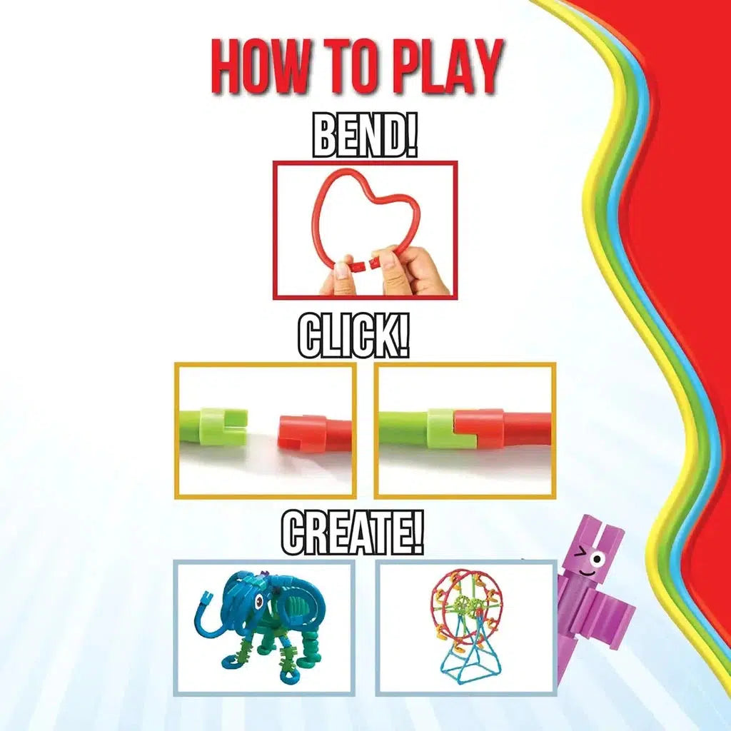 How to play with Spaghetteez - bend, click, create