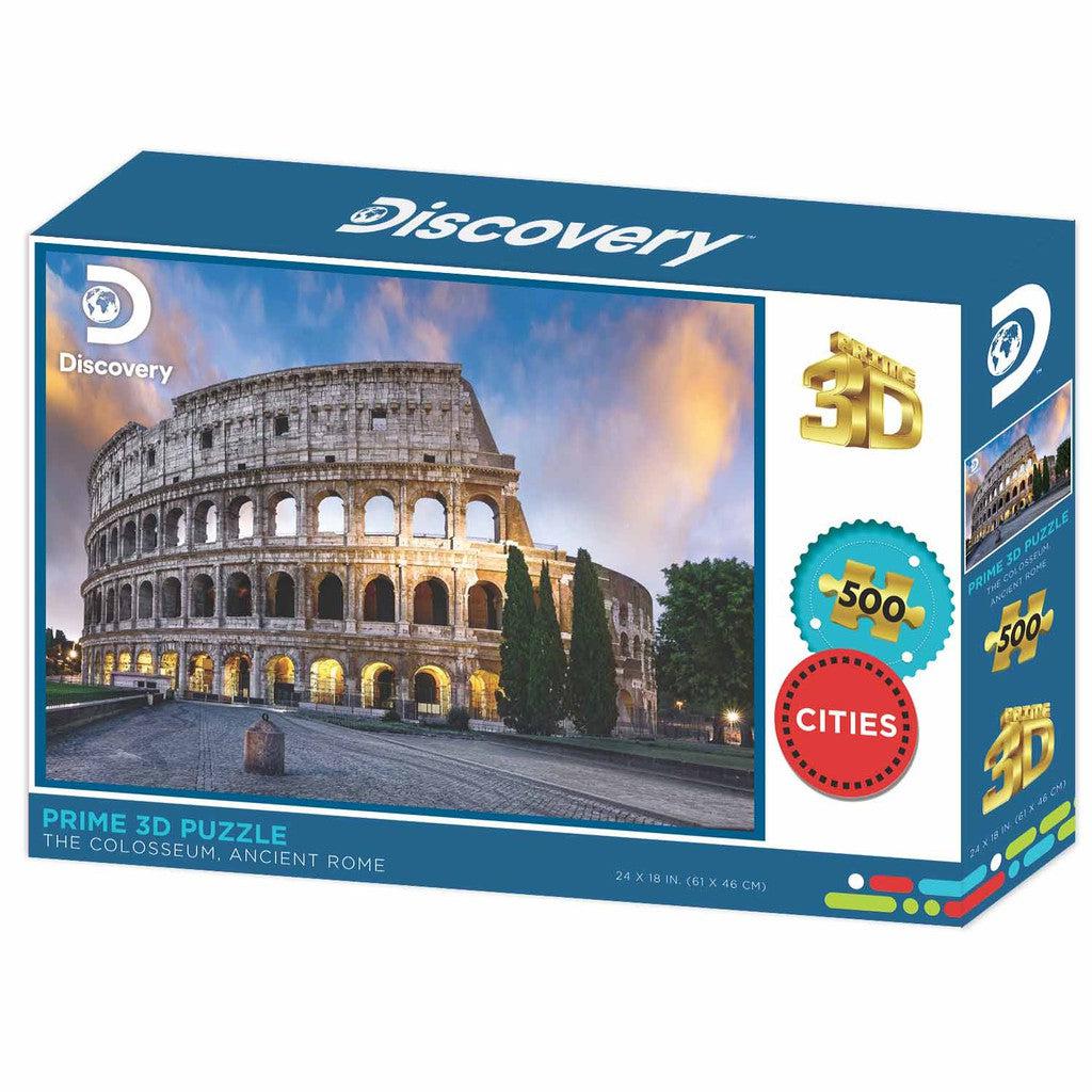 Discover the Colosseum's grandeur with this captivating 500-piece Prime 3D puzzle, bringing Ancient Rome to life piece by piece.