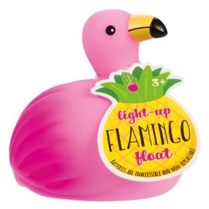 This pink plastic floating flamingo bath toy is perfect for ages 3 and up. Designed to engage toddler motor skills, it lights up to make bath time both fun and educational.