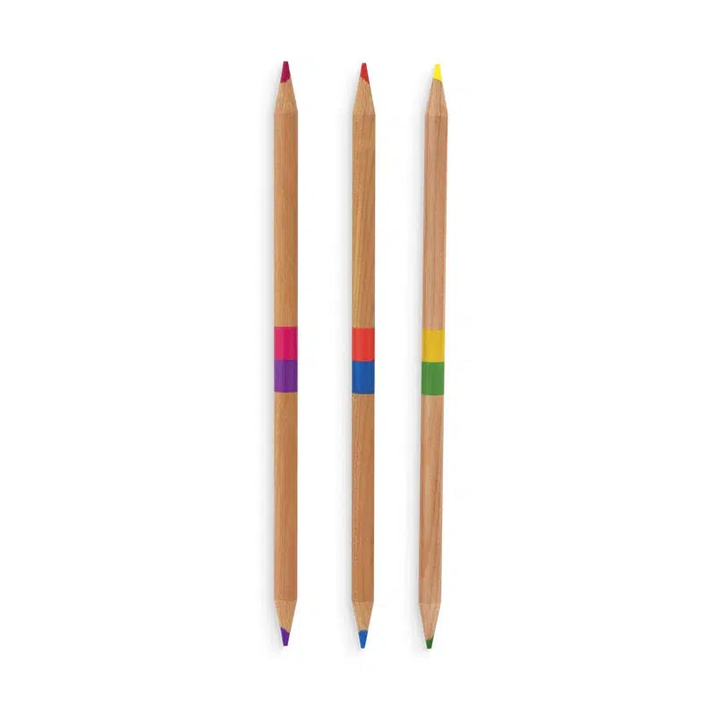 three of the double-ended pencils