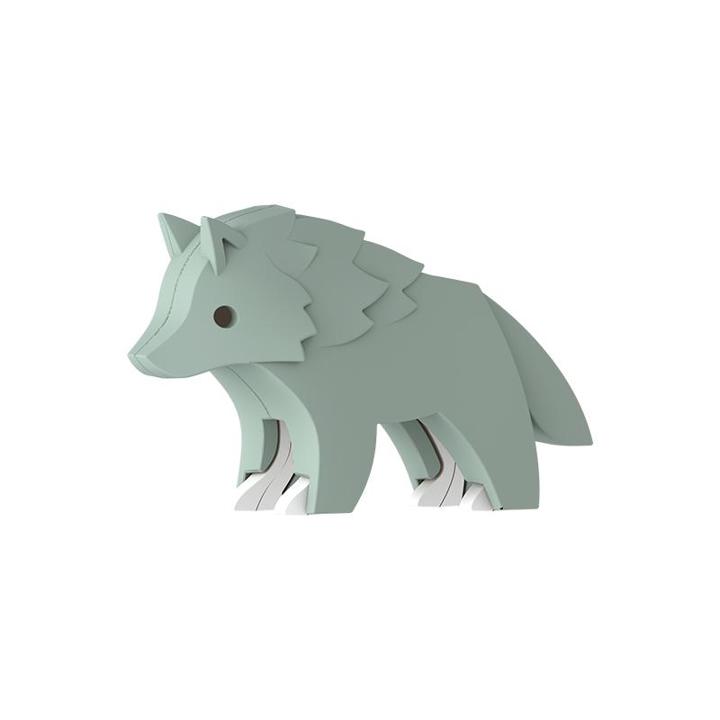 Wooden forest animals - Wolf family | Waldorf toys