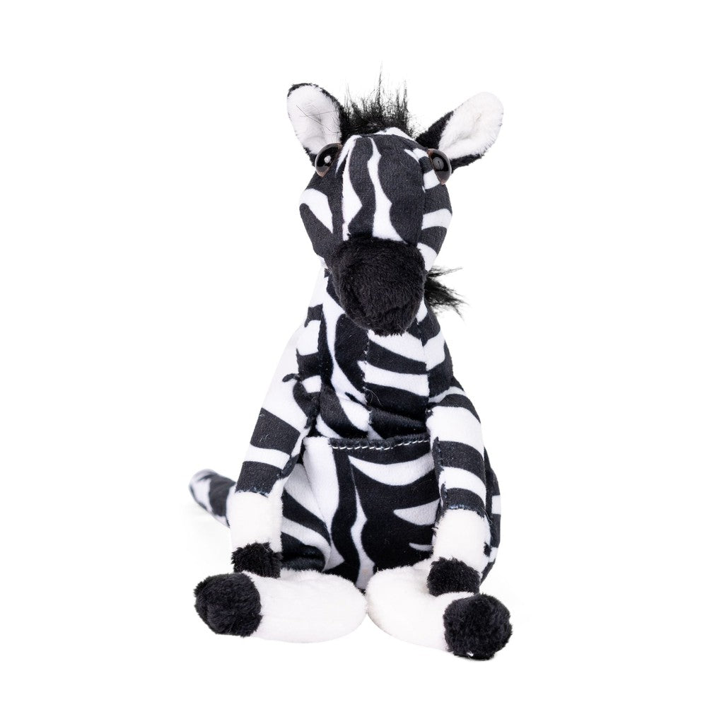 plush with kangaroo body and zebra head and zebra stripes