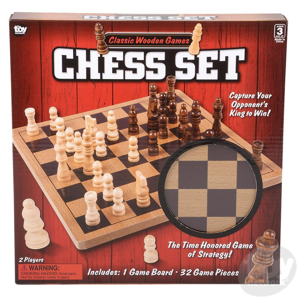 All-wood Folding Chess Set 2 Players Classic Strategy Board Game