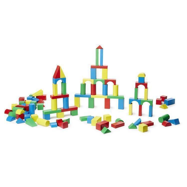 100 Piece Wood Blocks Set - Toy Box Michigan