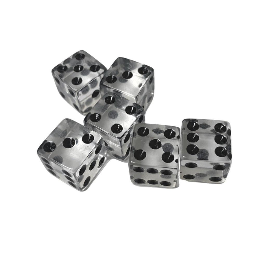 WKP01957E6 Red Blank Dice Cubes D6 16mm (5/8in) Set of 6