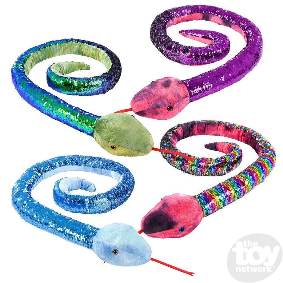 Giant Rainbow Sequin Snake - The Toy Network – The Red Balloon Toy Store