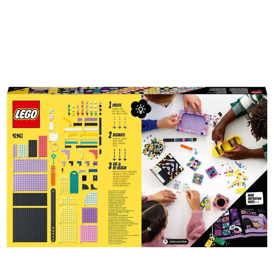 LEGO DOTS Designer Toolkit - Patterns 41961, 10 in 1 Toy Craft Set for Kids  with Patches, Photo Frame, Pencil Holder, Storage Tray, Creative Activity 