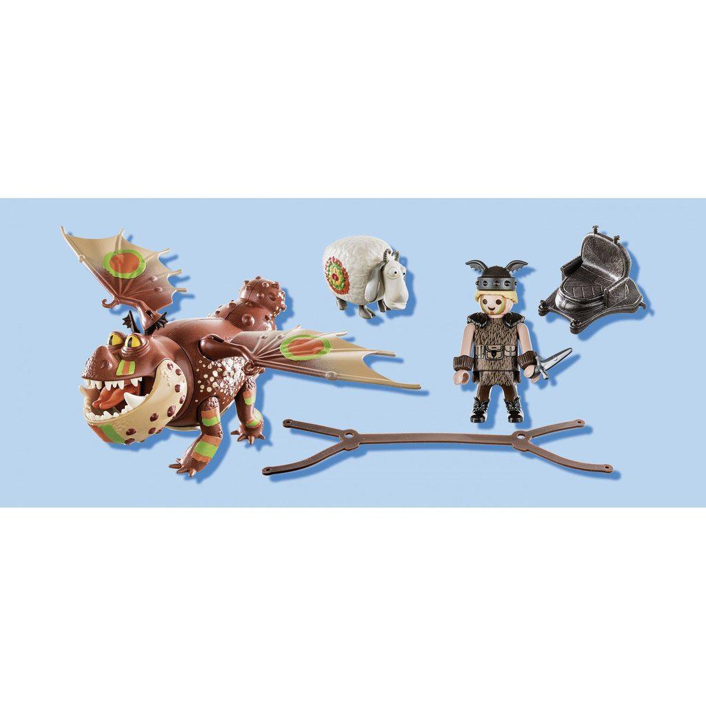 PLAYMOBIL How To Train Your Dragon Fishlegs and Meatlug Action