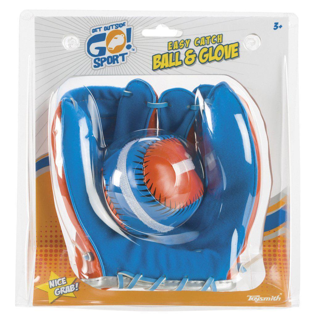  Get Outside Go! Easy Catch Ball & Glove Set Super Sport Outdoor  Active Play Baseball by Toysmith (Packaging May Vary) Small : Toys & Games
