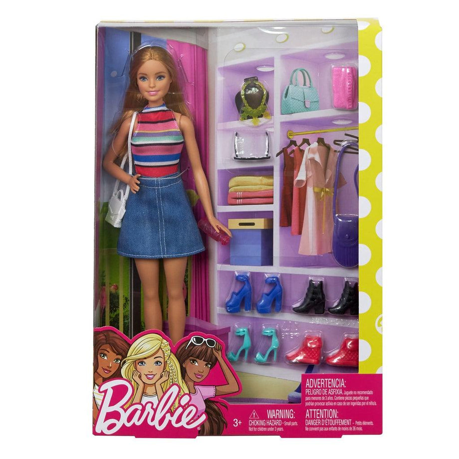 Barbie Clothes Multipack with 8 Complete Outfits for Barbie Doll, 25+  Pieces Include 8 Outfits, 8 Pairs of Shoes & 8 Accessories, Gift for 3 to 8  Year Olds : : Toys & Games
