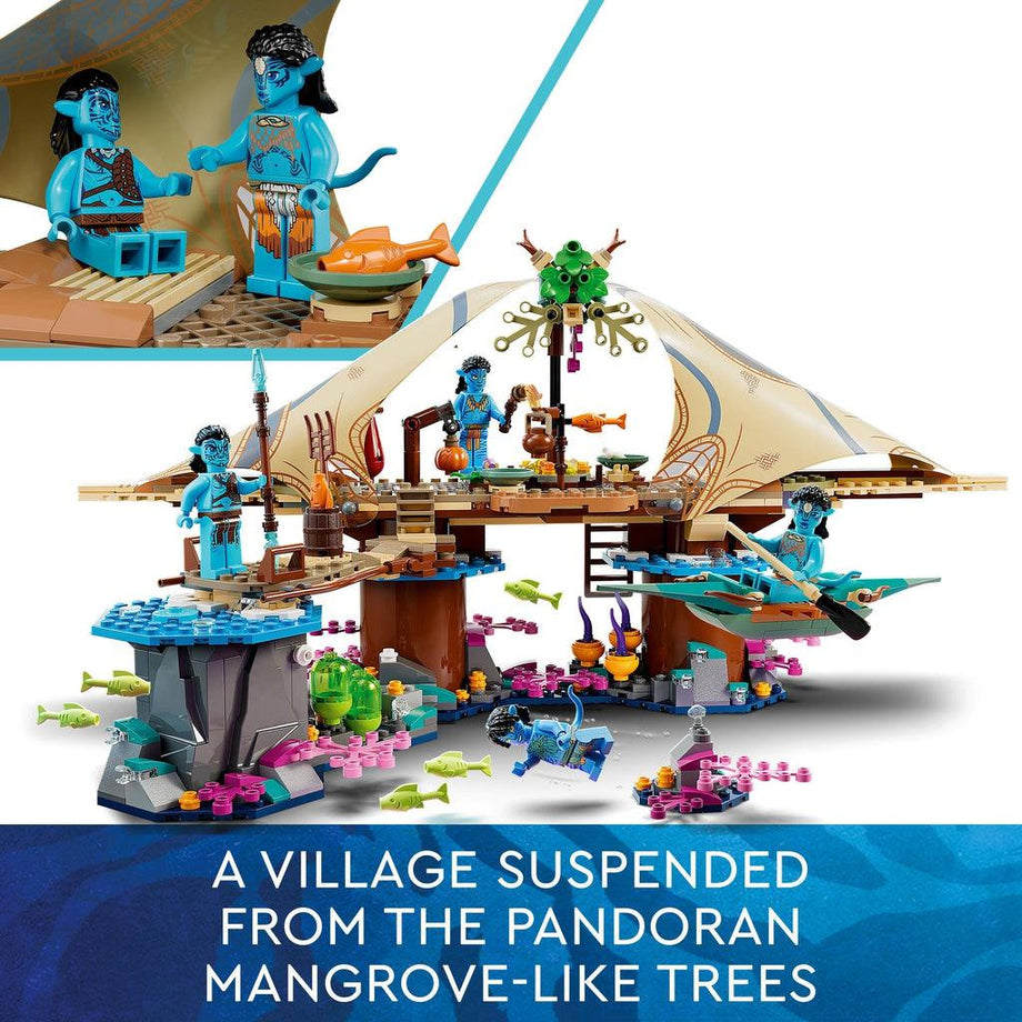  LEGO Avatar: El Camino del Agua Metkayina Reef Home 75578,  Conjunto de juguetes de construcción con pueblo, Canoa, escenas Pandora,  Minifiguras Neytiri y Tonowari, Set de película : Juguetes y Juegos