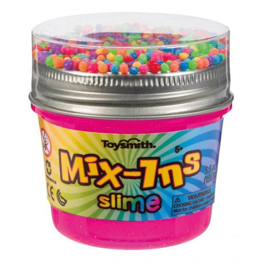 7 Toysmith Mix-Ins Glitter Slime each with different Confetti, 5.5 Ounces  NEW