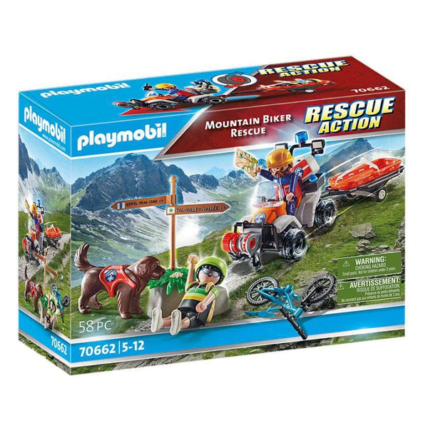 Playmobil Rescue Action Mountain Biker Rescue Building Set 70662 NEW