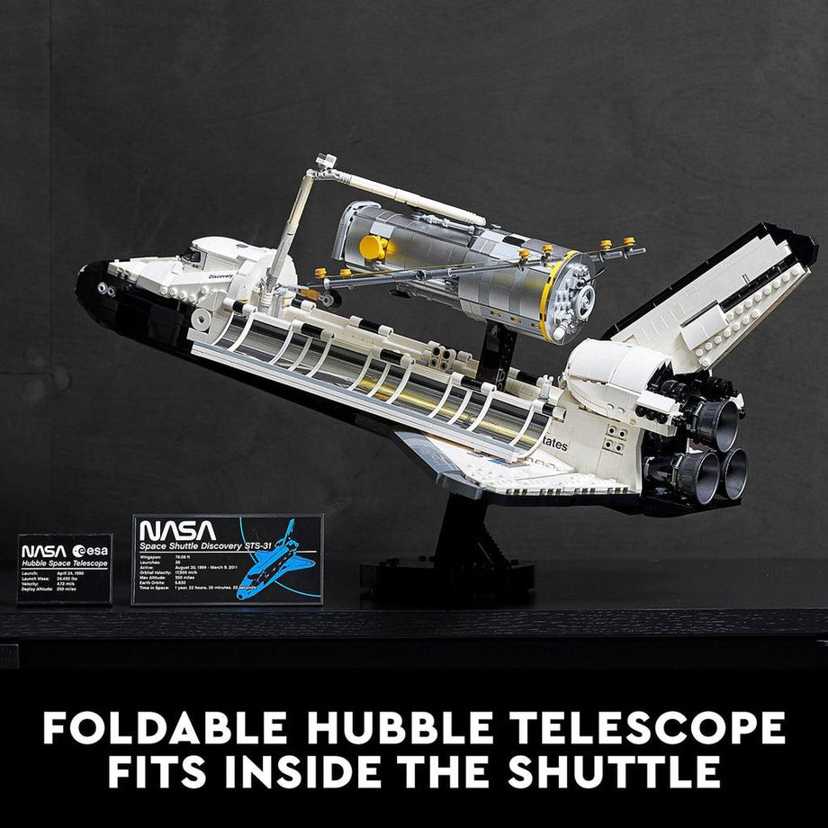 space shuttle through telescope